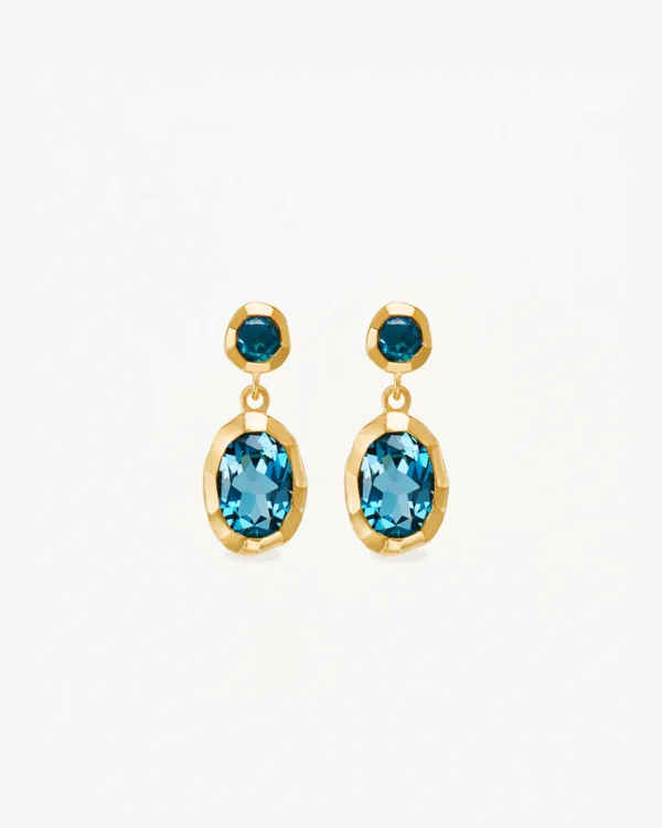 Gold Jewel Topaz Earrings